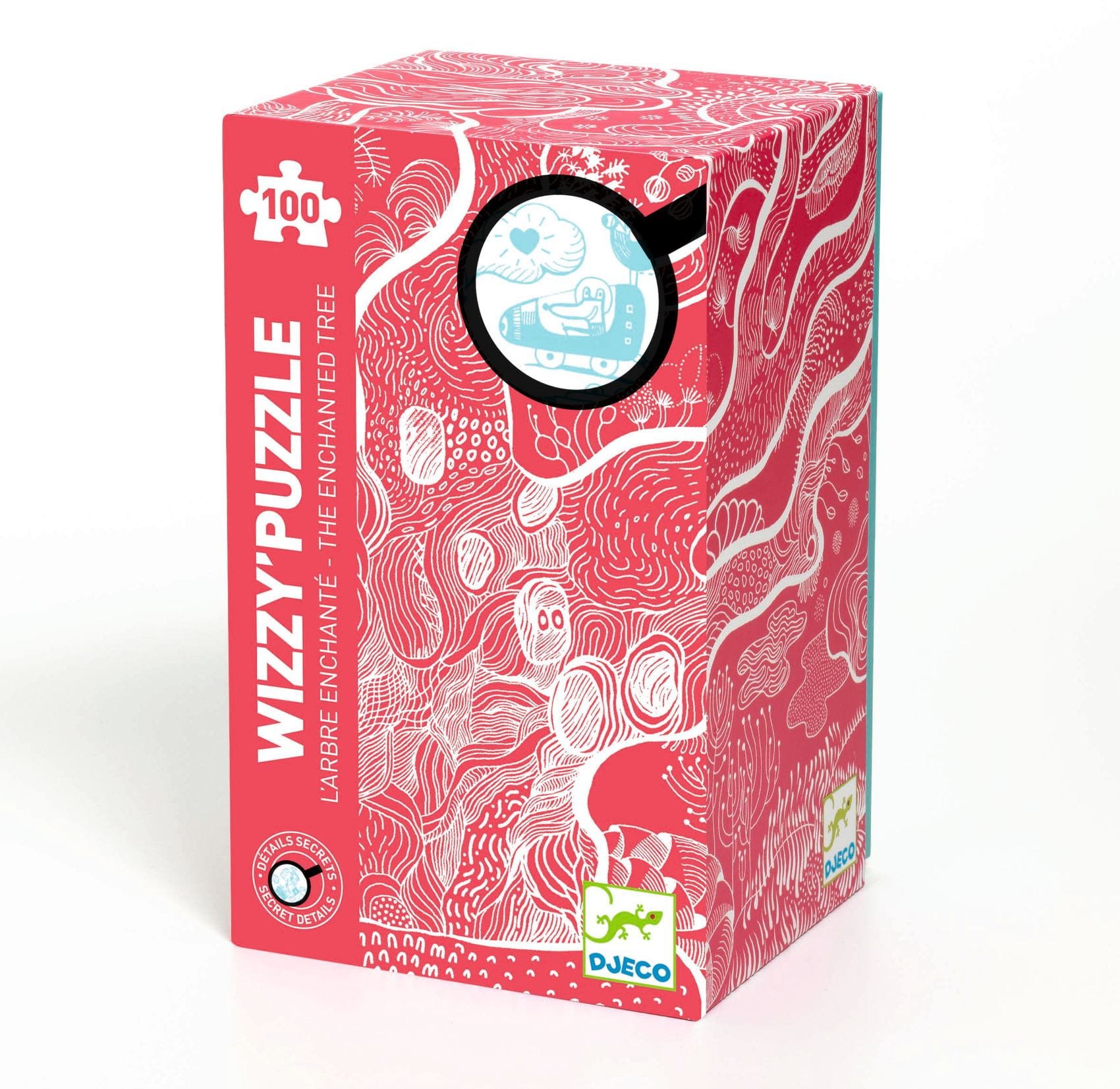 ZACZAROWANE DRZEWO - Puzzle dla dzieci z lupą 100 el. DJECO DJ07030 - 5 lat +