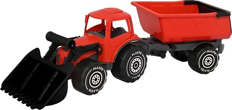 Koparka z przyczepką 57cm czerwona