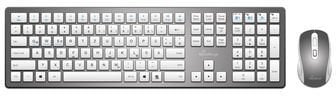 MediaRange Funk-Tastatur und optis. Funk-Maus Set QWERTZ sil