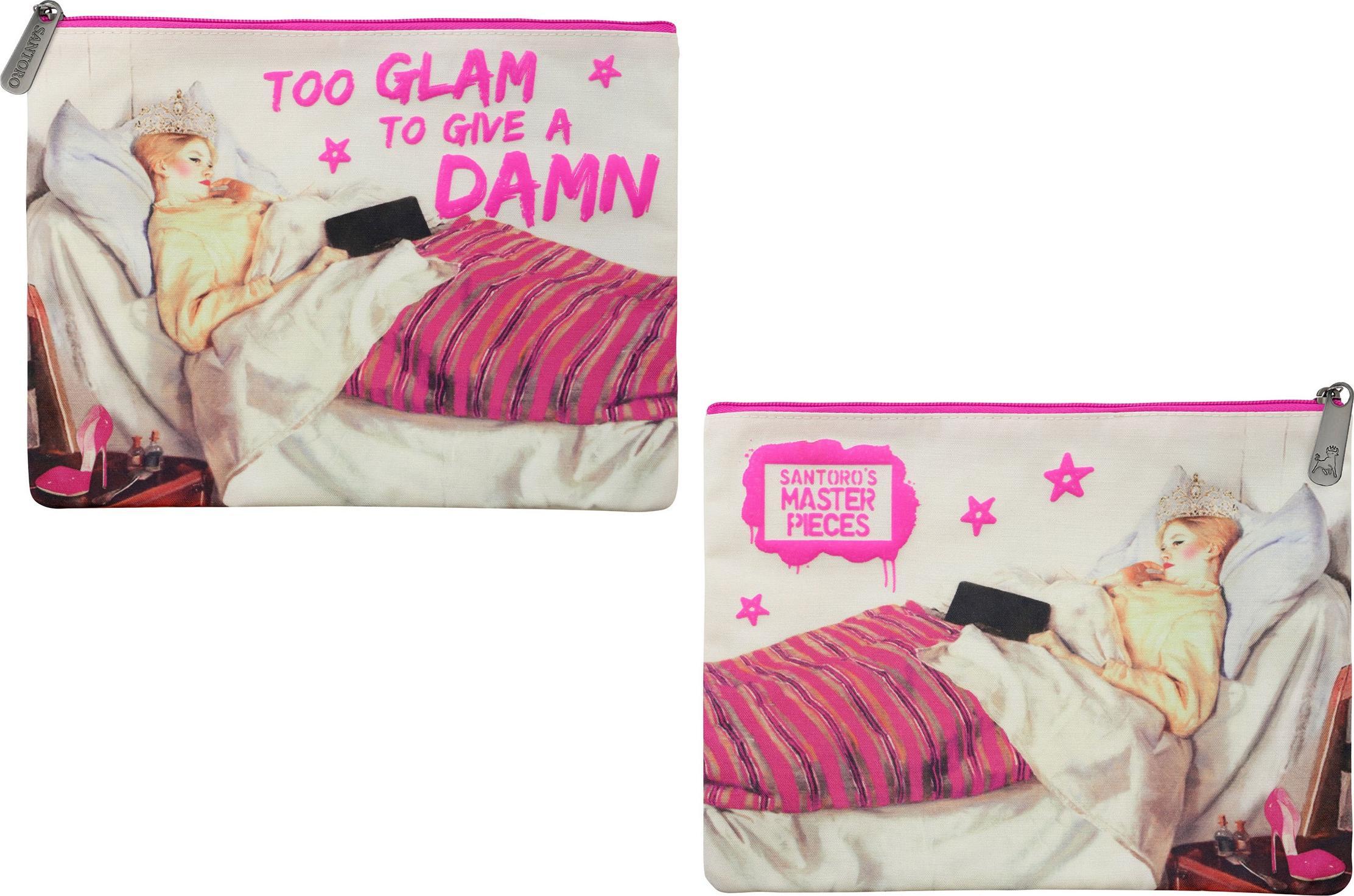 Santoro London Duża Płaska Kosmetyczka, Saszetka - Masterpieces - Too Glam