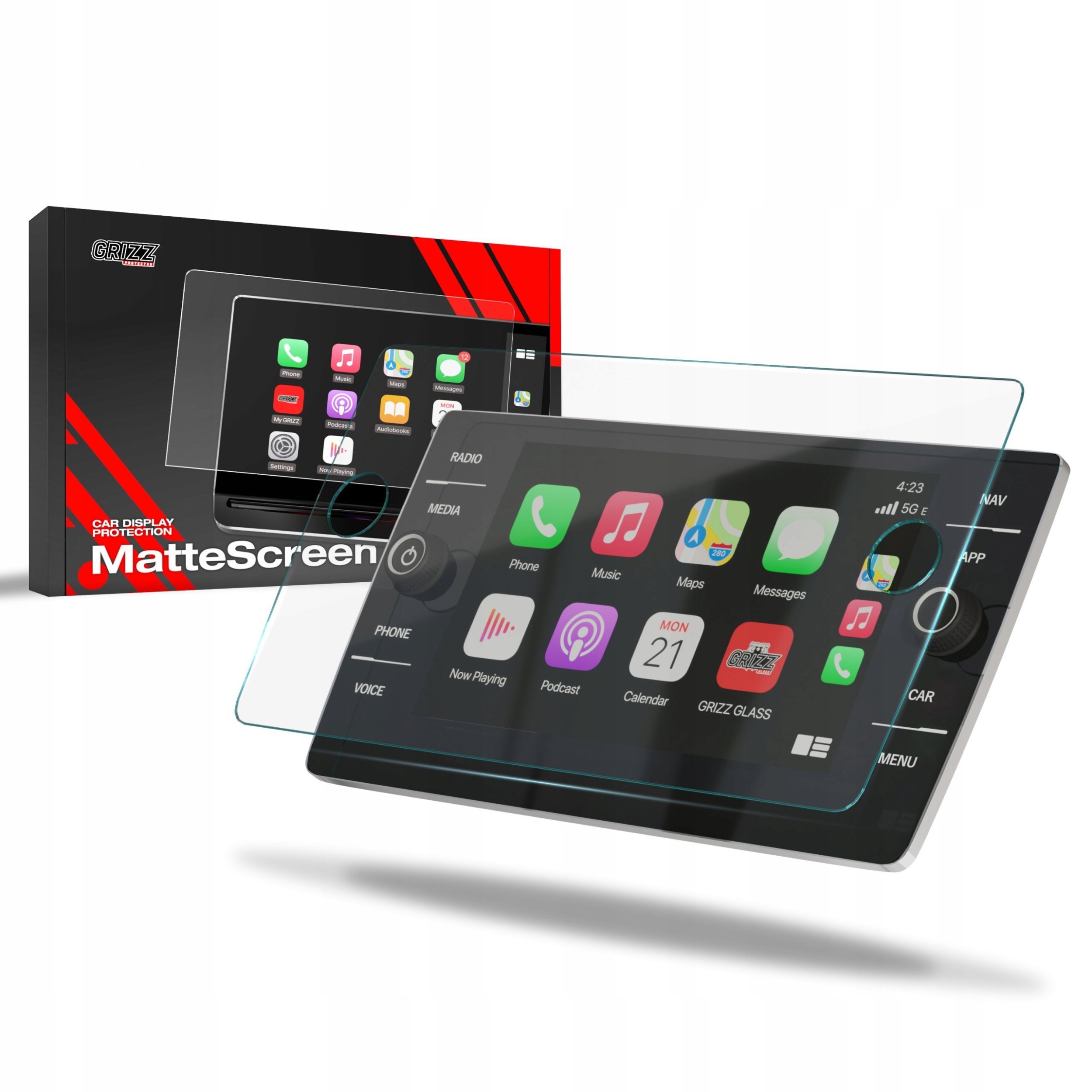 Folia matowa GrizzGlass CarDisplay Protection do Volkswagen VW Jetta MK7 Discover Media 2017-2022
