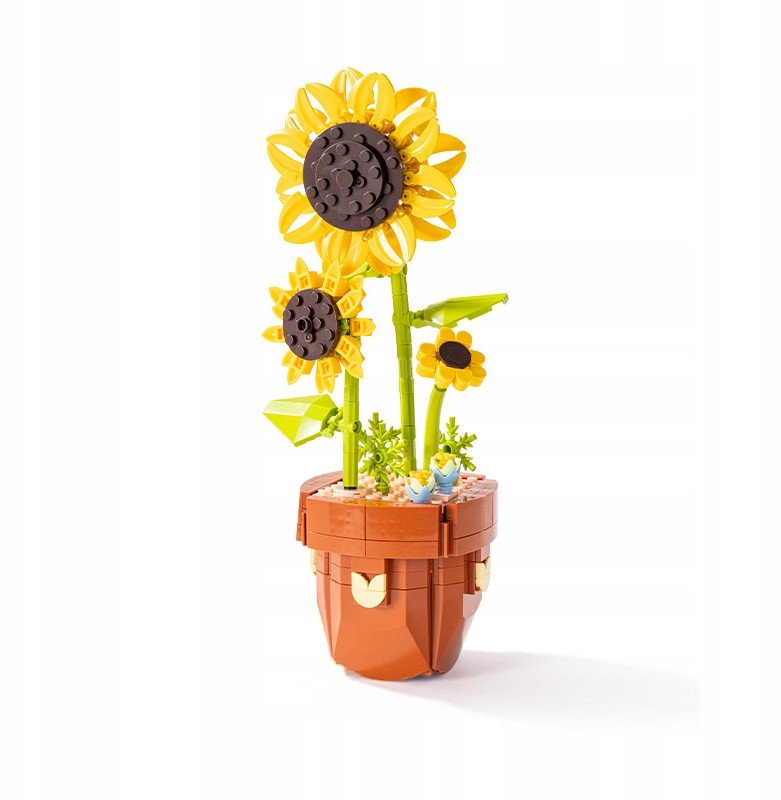 Klocki Konstrukcyjne Słonecznik w Doniczce 359 Elementów