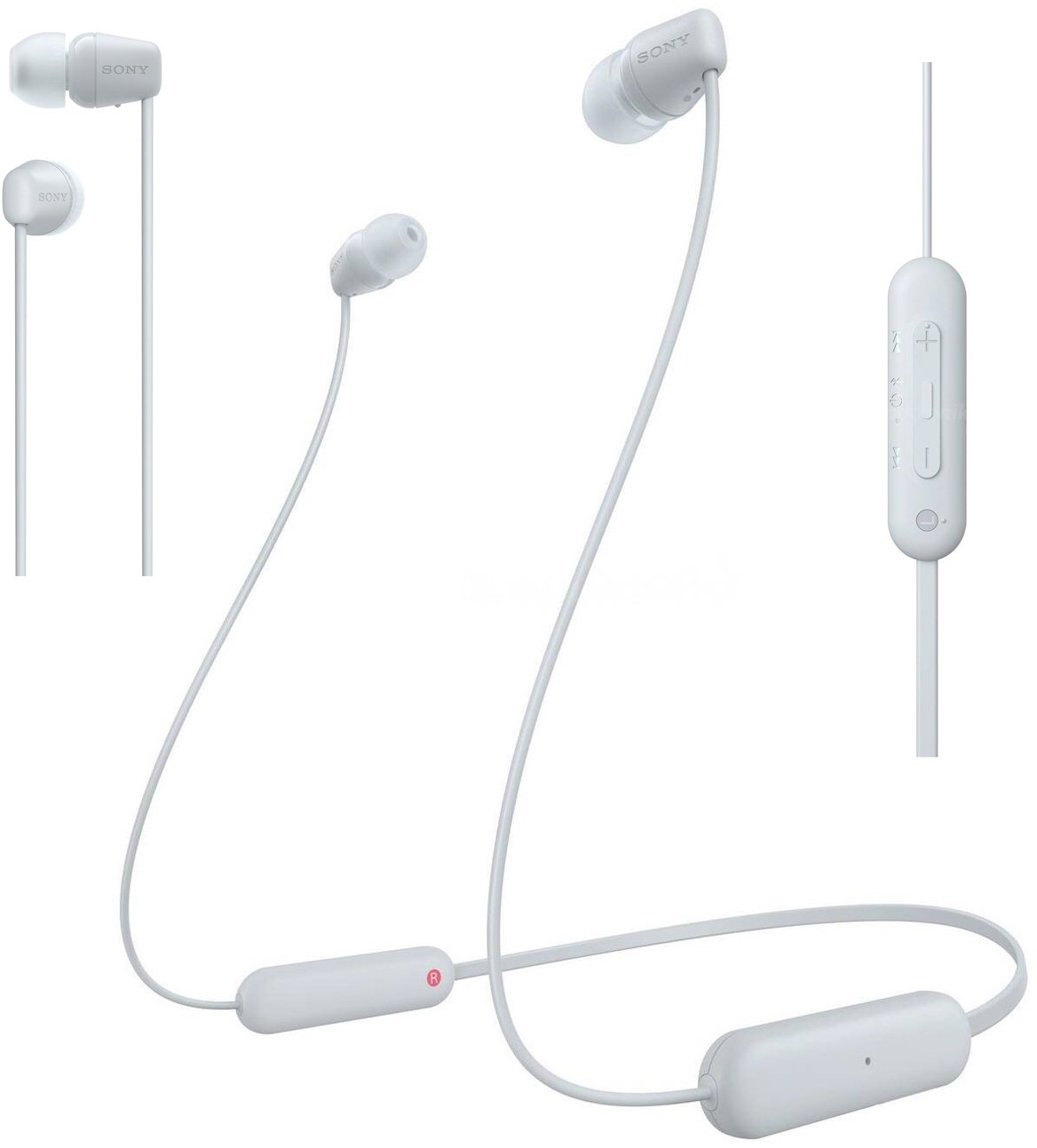 Sony WI-C100 Zestaw słuchawkowy Bezprzewodowy Douszny Połączenia/muzyka Bluetooth Biały