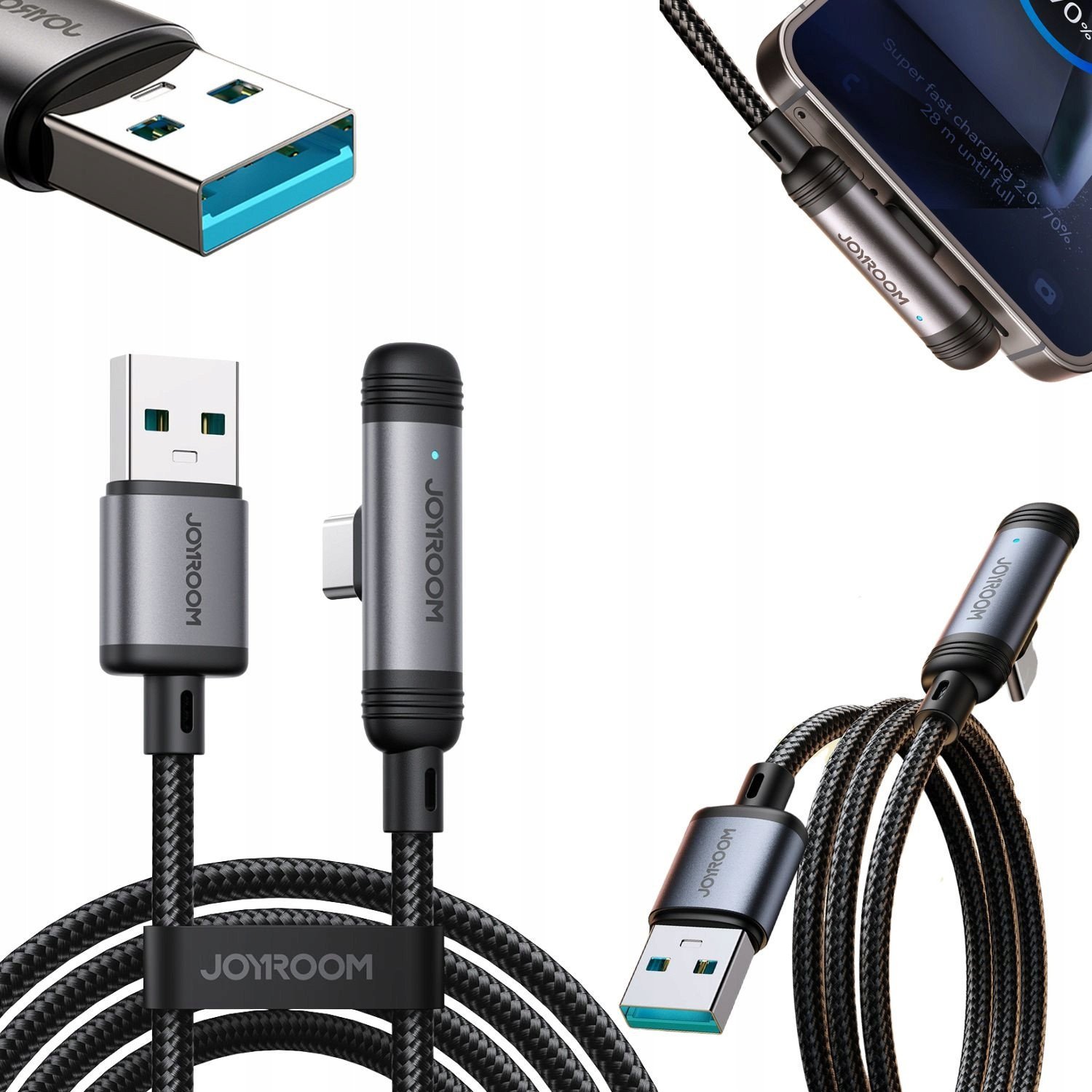 Kabel USB Joyroom USB-A - USB-C 1.2 m Czarny (6956116764692)