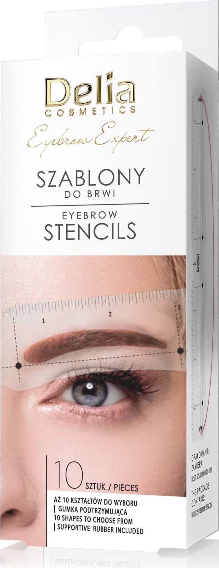 Delia DELIA Eyebrow Expert - Szablony do brwi - 10 różnych kształtów