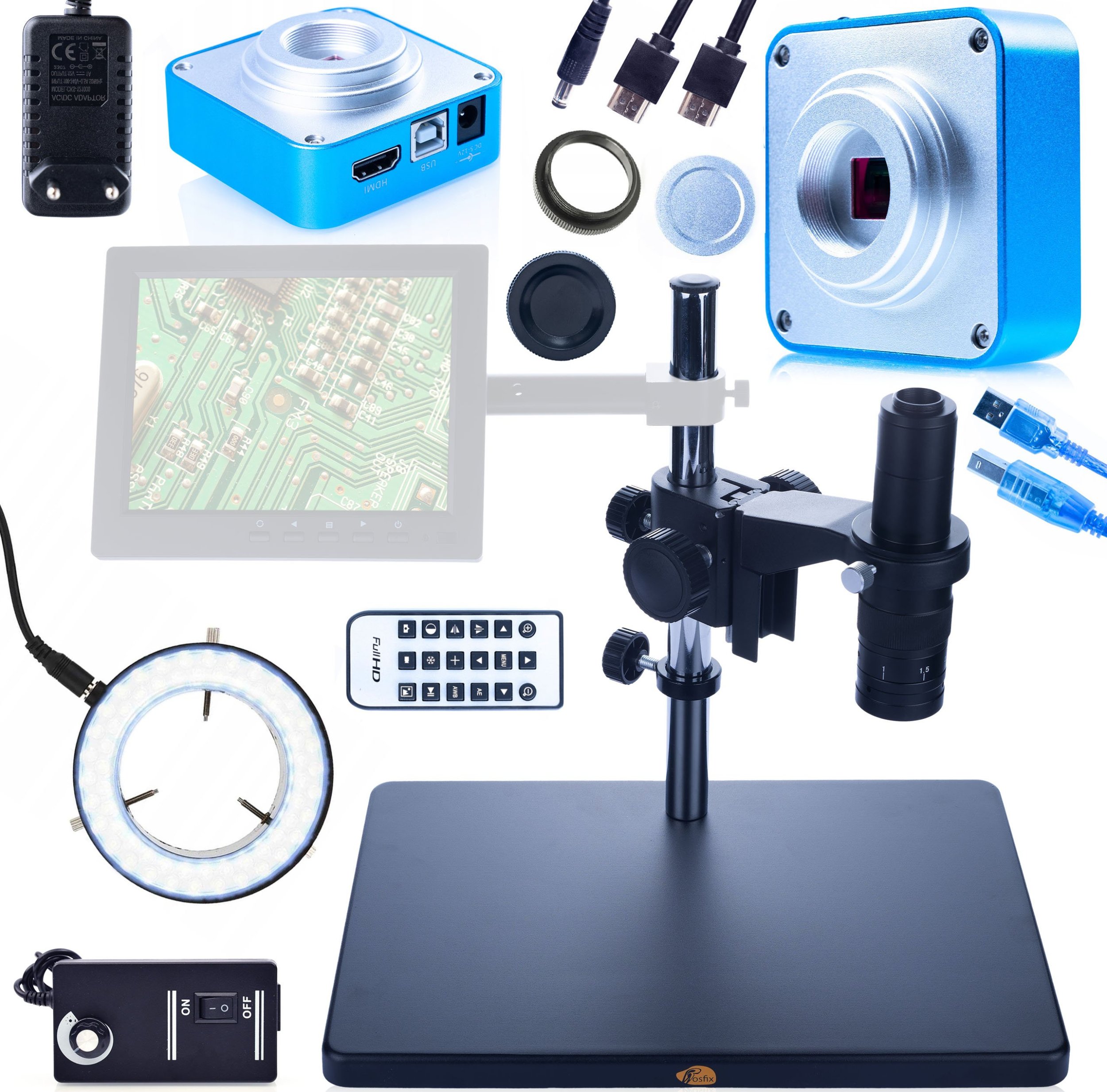Mikroskop Rosfix MIKROSKOP CYFROWY DO LUTOWANIA KAMERA SONY 4K 16MP ZESTAW PLANETS PR