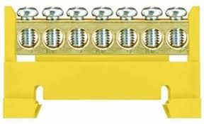 Pawbol Listwa zaciskowa niska na szynę 7-torowa żółta TH35 (E.4052)