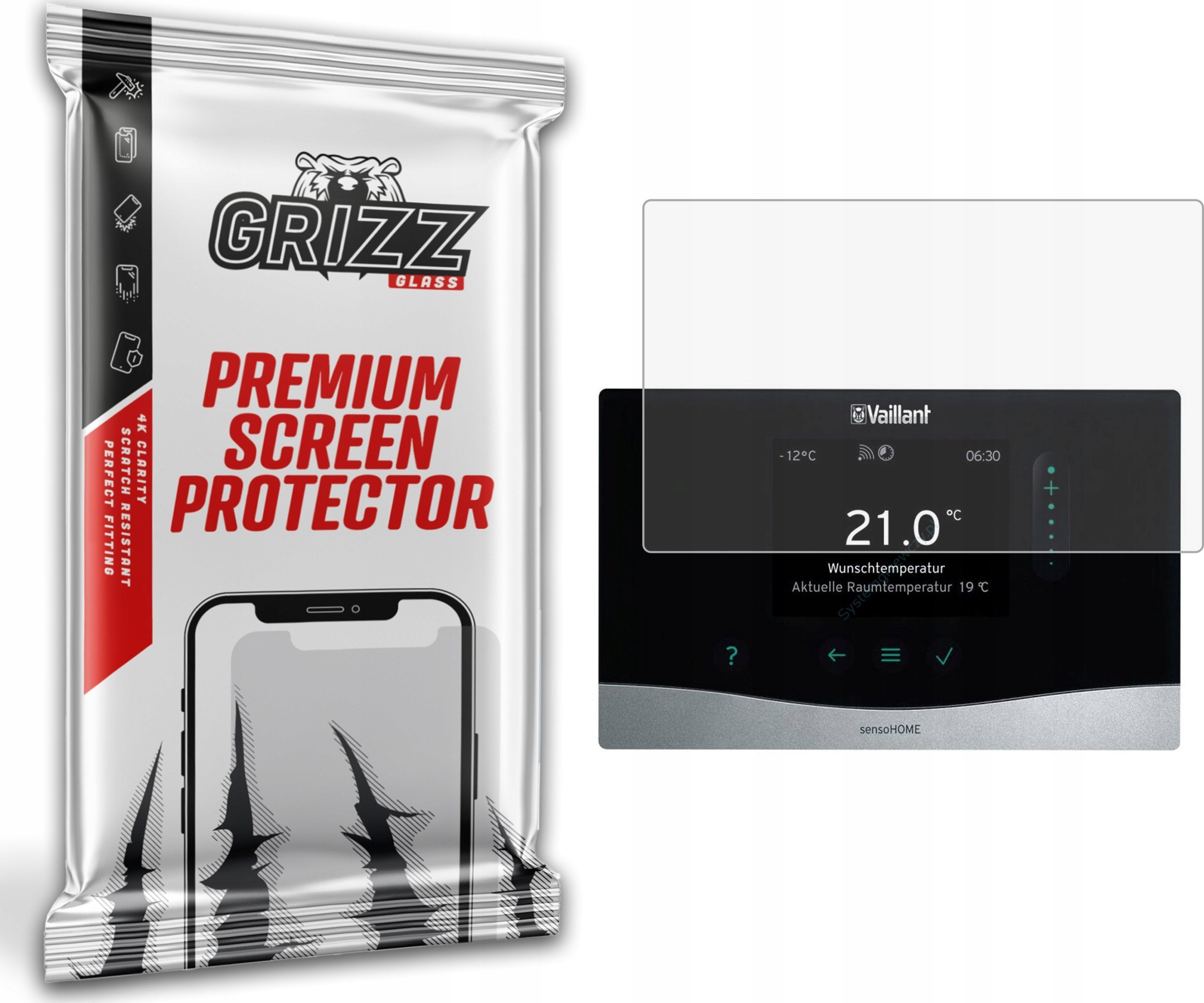 GrizzGlass Folia matowa GrizzGlass PaperScreen na panel sterujący do Vaillant auroCOMPACT