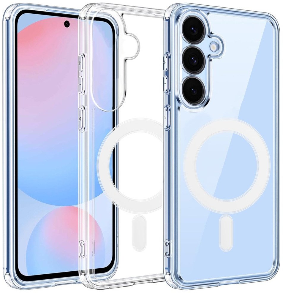 Etui Magnetyczne do Samsung Galaxy S25 Plus, MagSafe, przezroczyste