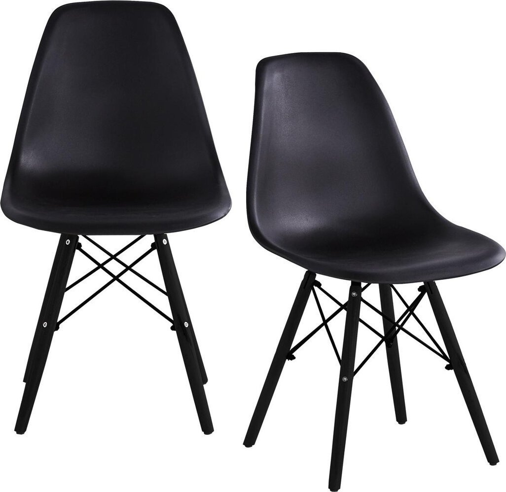 Saska Garden KRZESŁO SKANDYNAWSKIE MATERA CZARNE KPL 2SZT