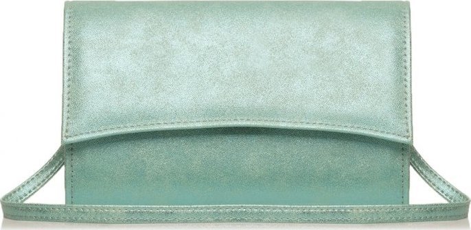SREBRNA ZIELONA KOPERTÓWKA TOREBKA WIZYTOWA SOLOME S3