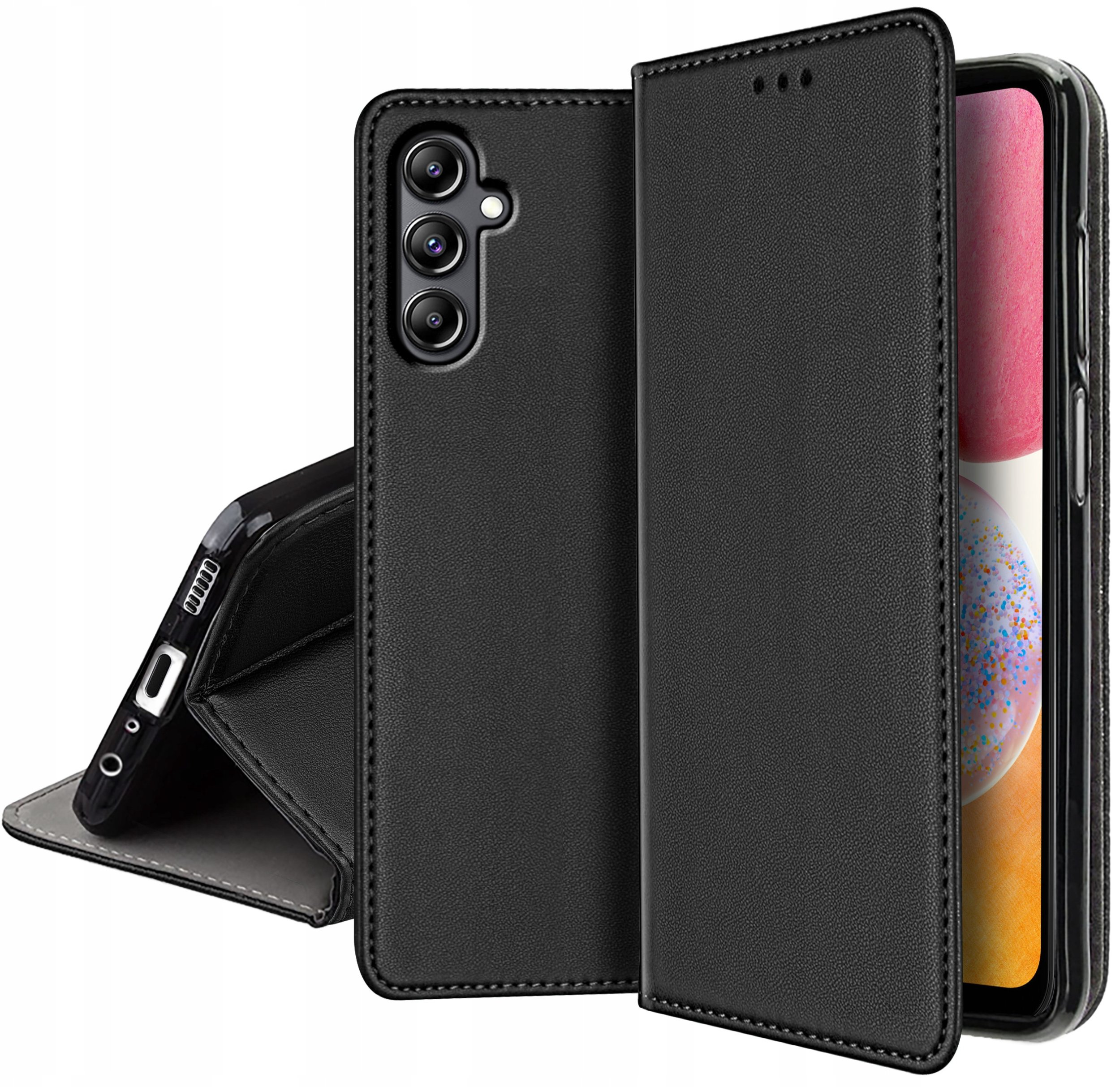 ETUI SKÓRZANE do SAMSUNG GALAXY A25 5G MAGNETYCZNE BOOK CASE TOKRA SZKŁO 9H