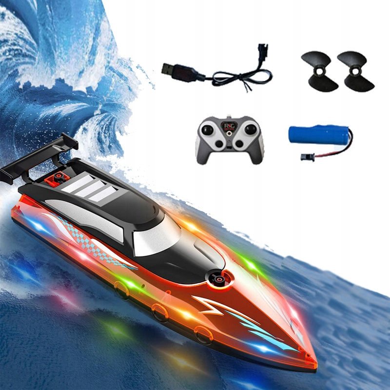 Motorówka R/C z ładowarkš USB 4 kolory MIX