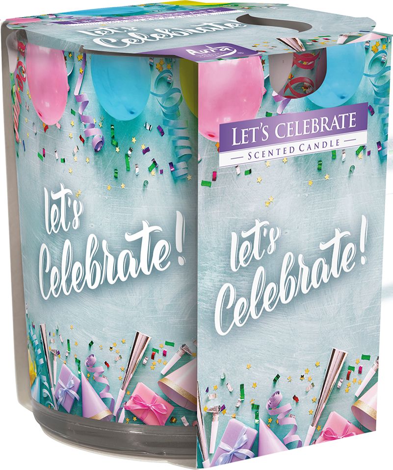 Bispol Świeca zapachowa w szkle Let's celebrate 22h