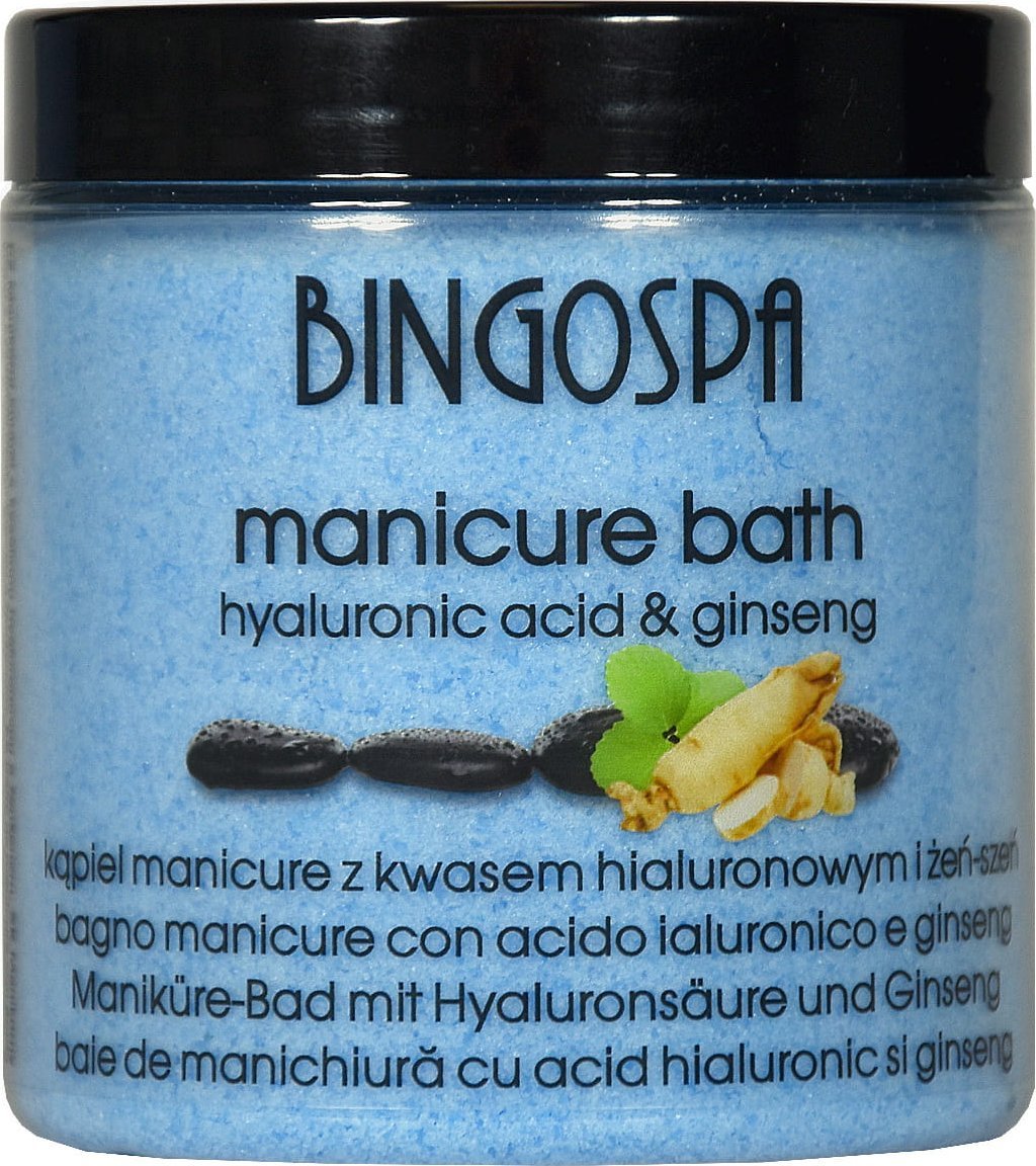 BingoSpa Kąpiel manicure do dłoni, skórek i paznokci z kwasem hialuronowym i żeń-szeń