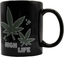Mad Monkey - Tasse "High Life Weed" - mit Farbwechsel