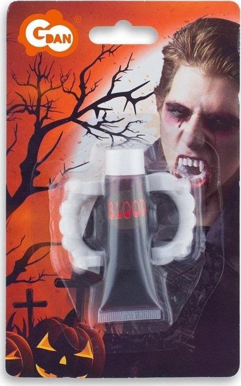 GoDan Zestaw wampira sztuczne zęby + krew
