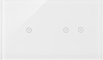 Panel dotykowy Kontakt-Simon 54 Touch DSTR212/70 dwa moduły jedno pole dotykowe dwa pola dotykowe poziome biała perła