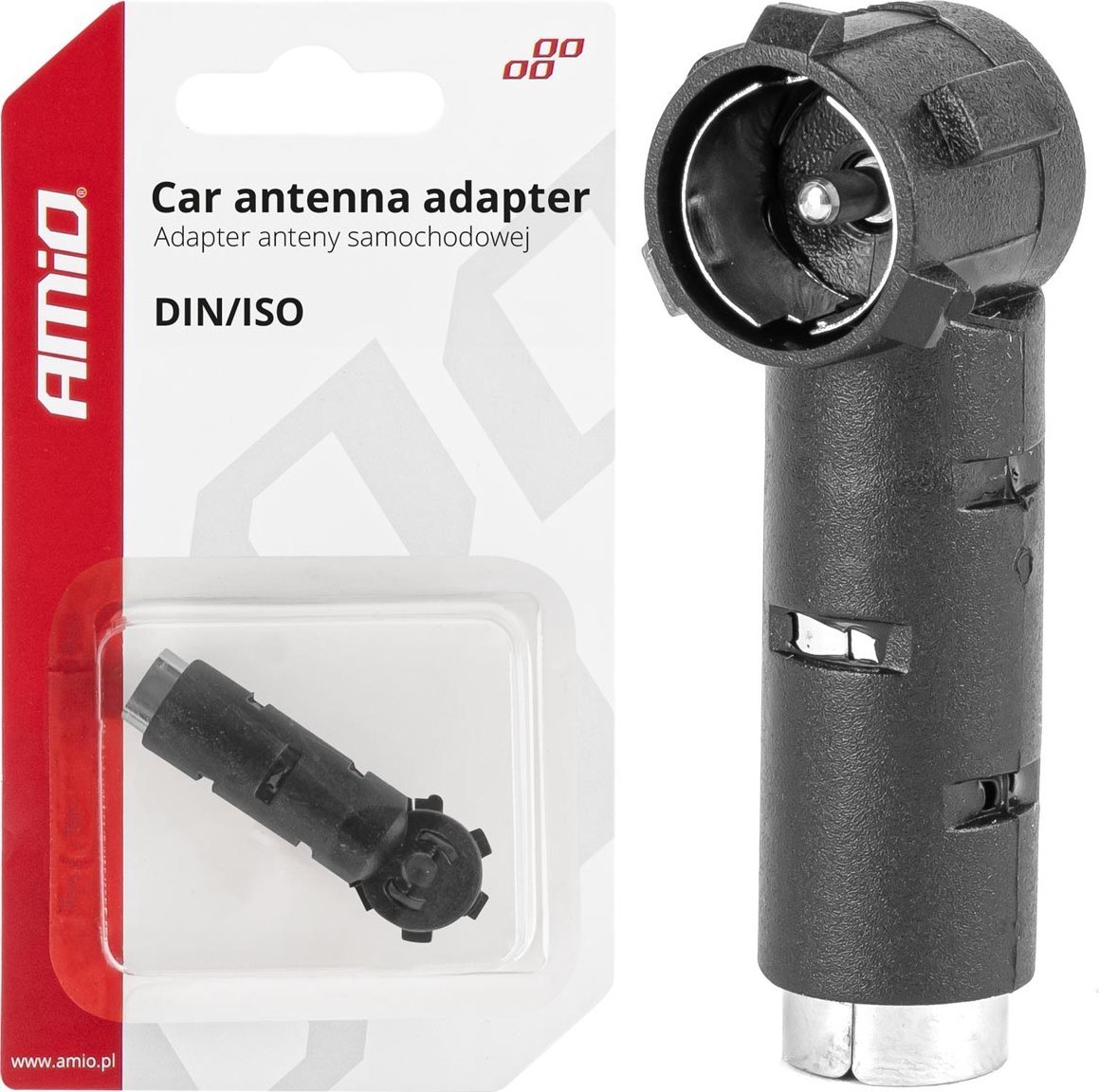AMiO Adapter antenowy redukcja wtyk din iso kątowy amio-03967