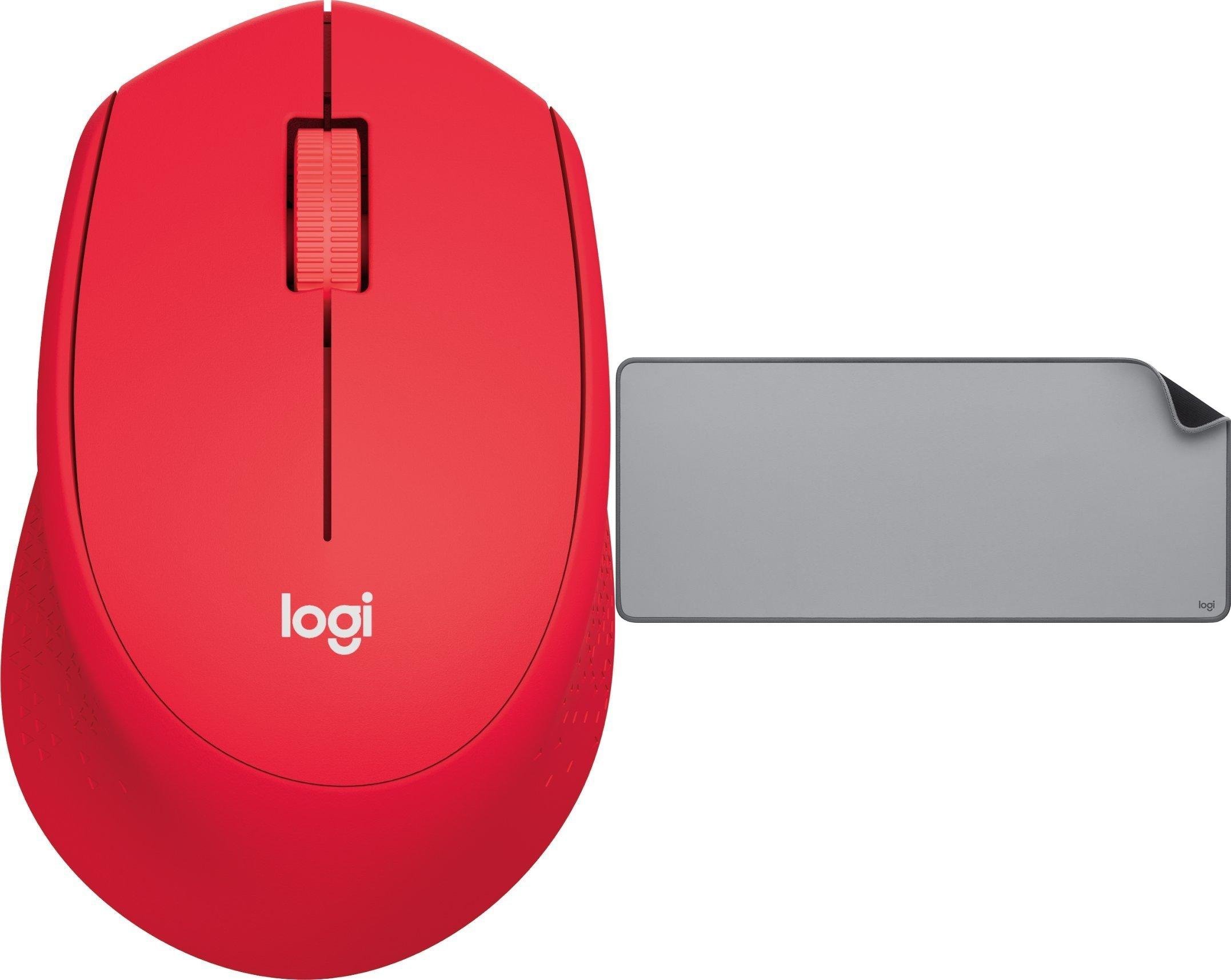 Mysz Logitech M330 Silent Plus (910-004911) + Studio Series - MID GREY (956-000052)