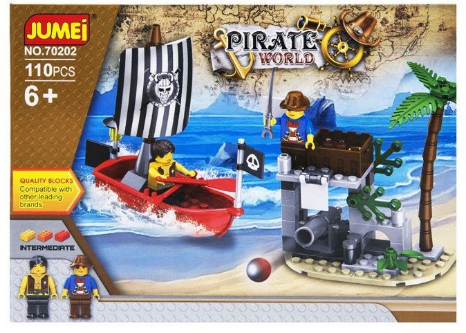 Klocki Jumei PIRACI 110 elementów, 25 x 18 cm