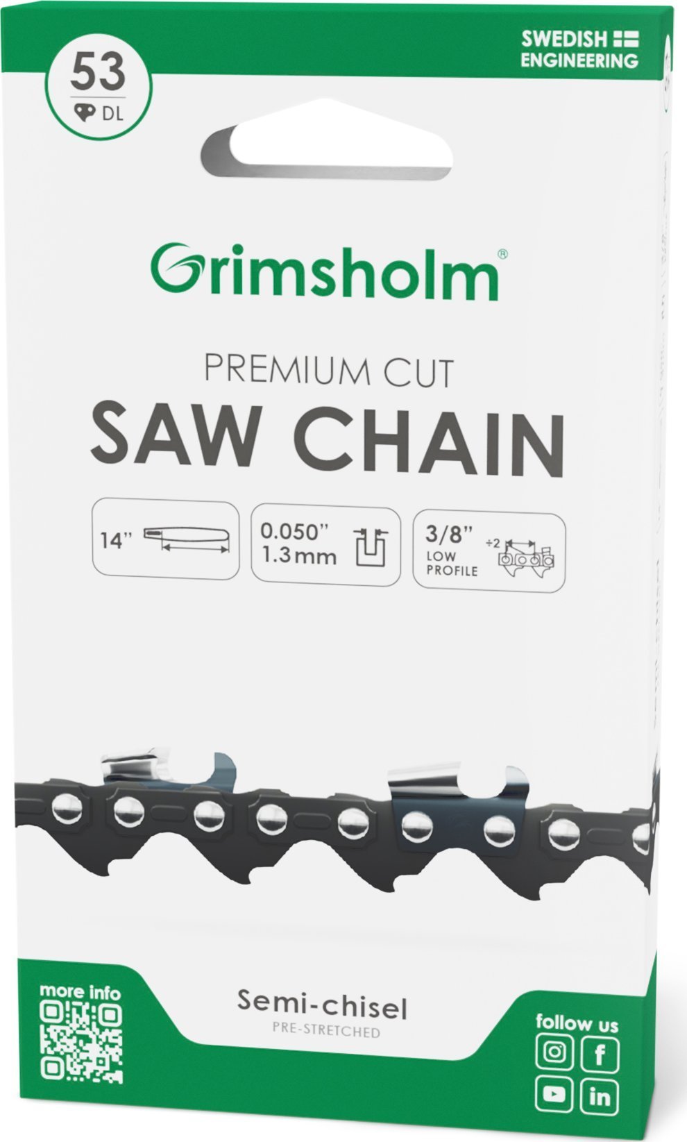 SAW CHAIN PREMIUM 53 DL 3/8 .050/1.3MM