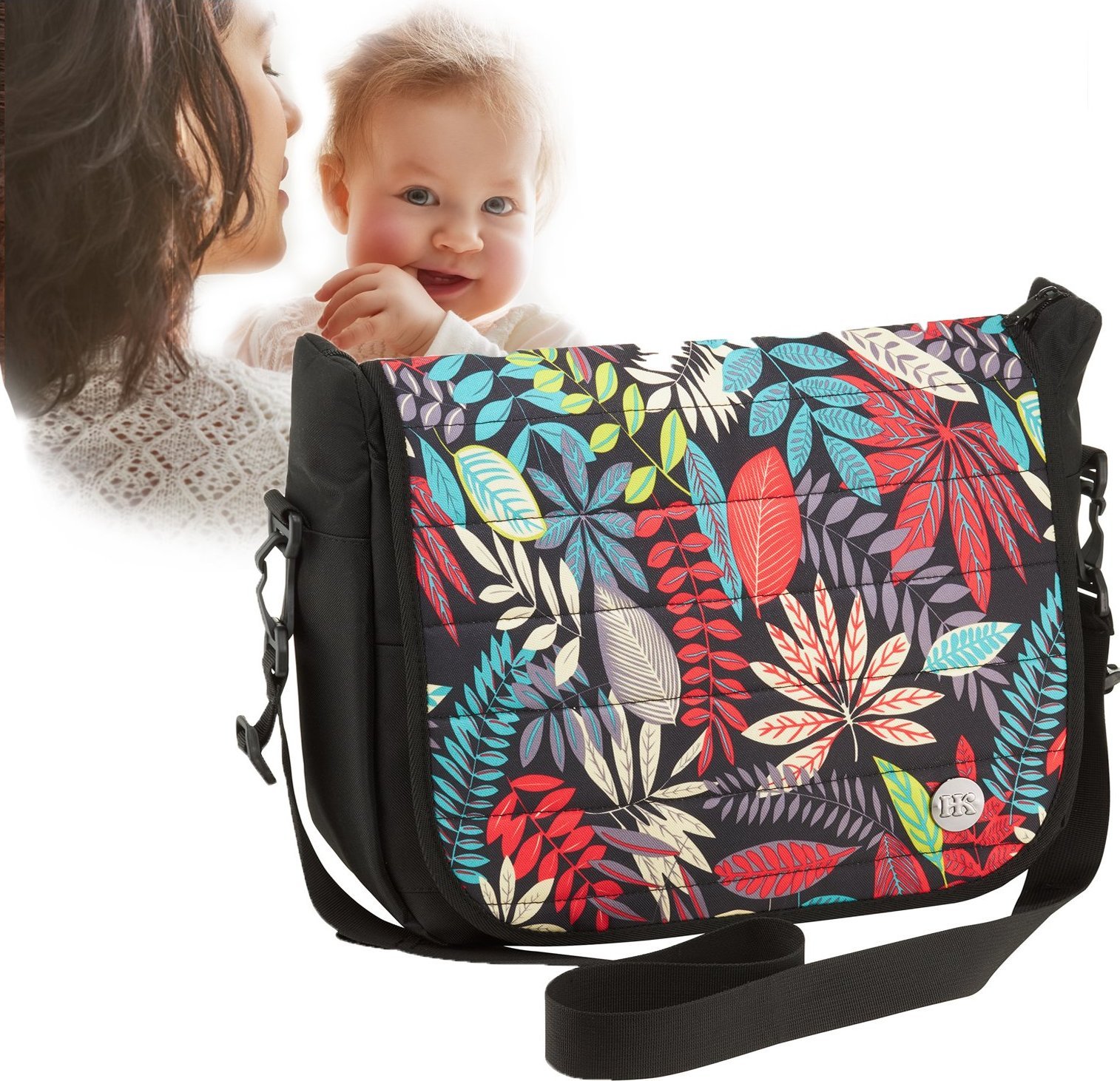 Hilanke Torba do wózka dziecięcego organizer duża dla mamy taty uniwersalna w liście