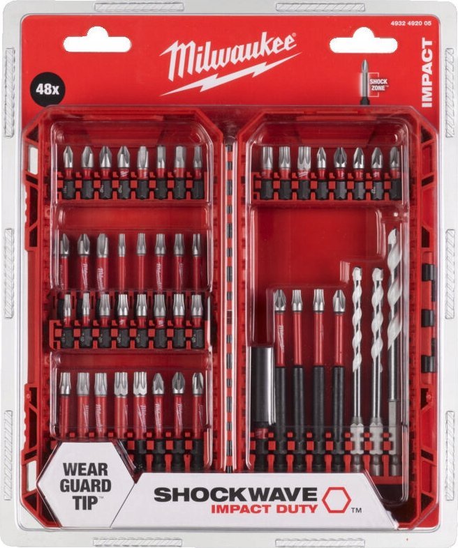 Wiertło Milwaukee MILWAUKEE SET OF DRILLS + TIPS 48 pcs Sh