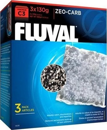 Fluval Wkład węglowy Zeo-Carb do filtra C3, 3x130g