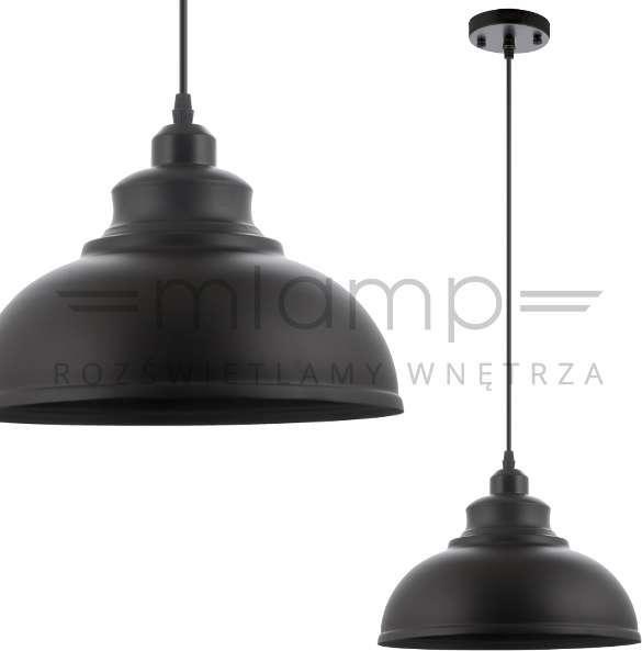 Lampa wisząca VEN LAMPA wisząca VEN W106/300 BK industrialna OPRAWA metalowa zwis czarny