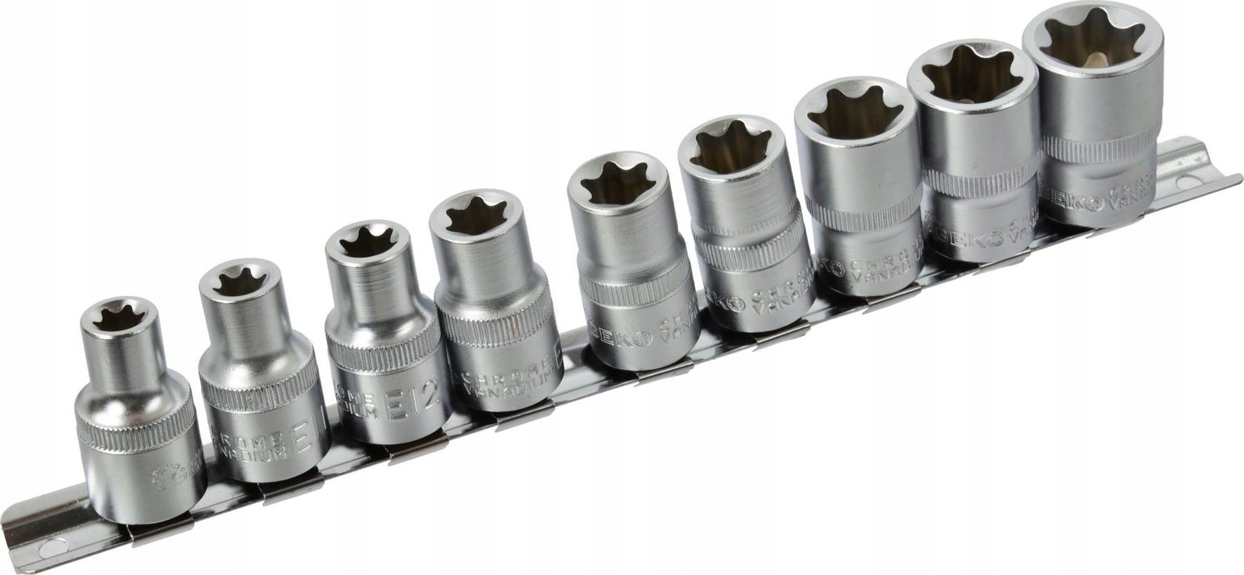Geko Komplet 10el nasadek torx 1/2"E 10-24 GEKO PROFI G10160