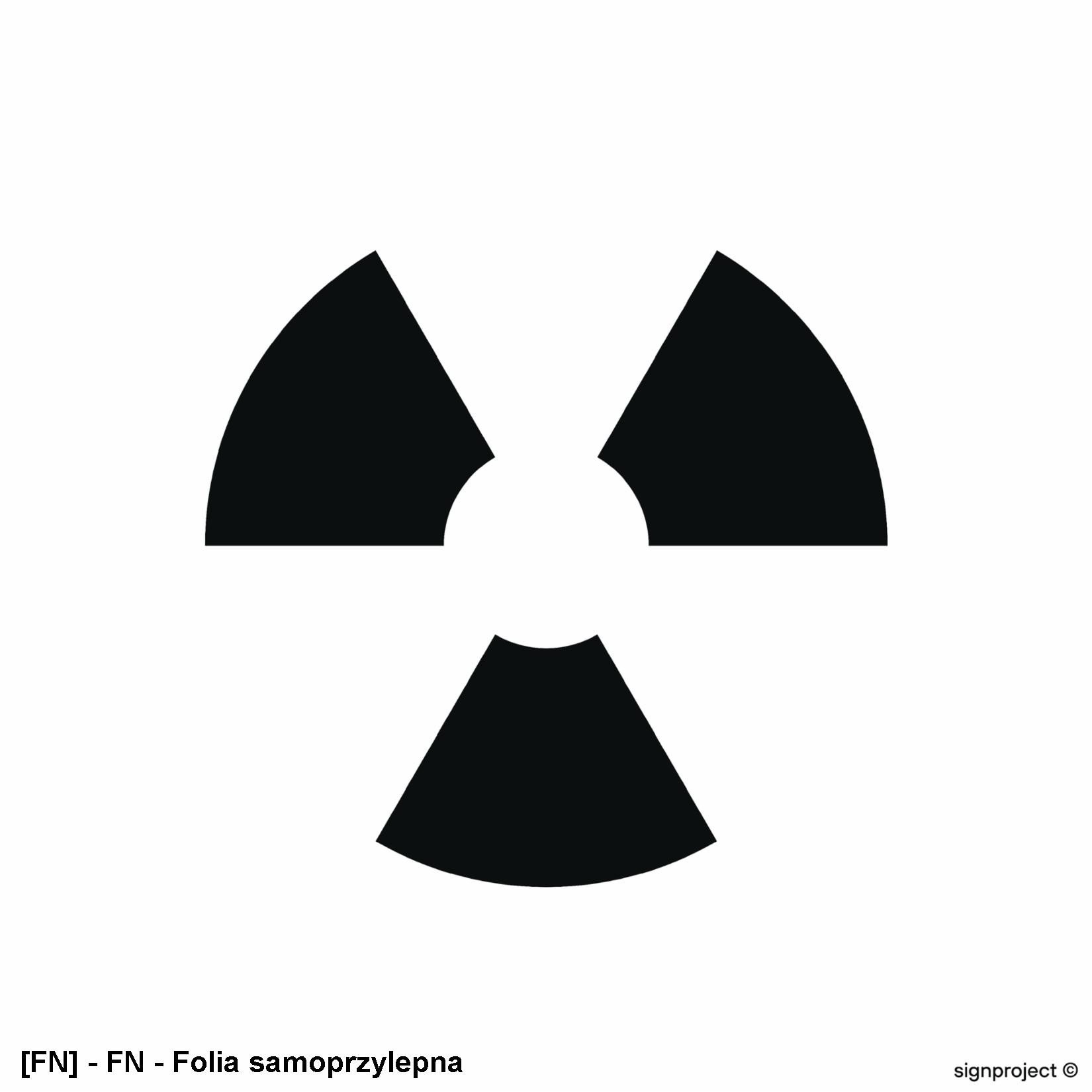 KA002 - Znak ostrzegawczy do oznakowania zamkniętego żródła promieniowania 230x230