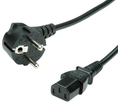 Kabel zasilający Roline 1.8m. czarny (19.08.1018)