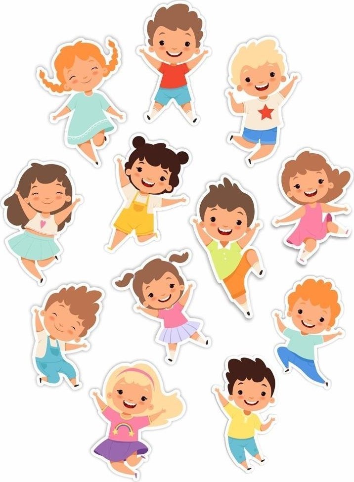 LearnHow Dekoracje okienne dwustronne - Wesołe dzieci 12szt