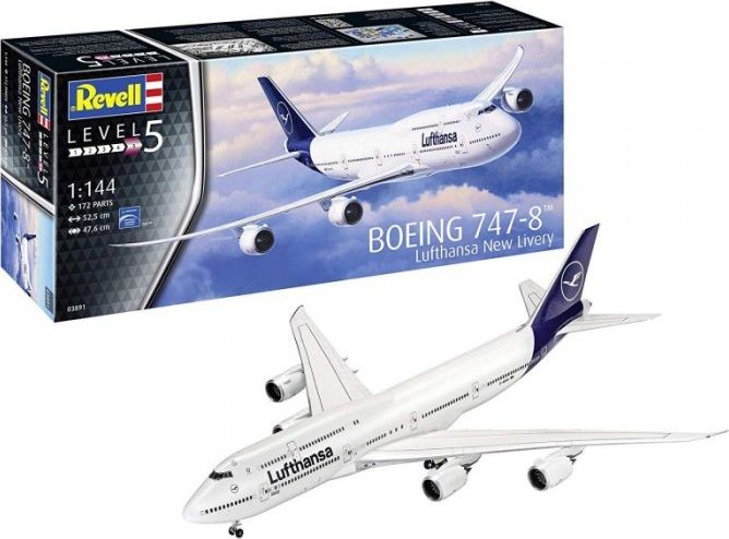 Revell Model plastikowy Boeing 747-8 Lufthansa nowy