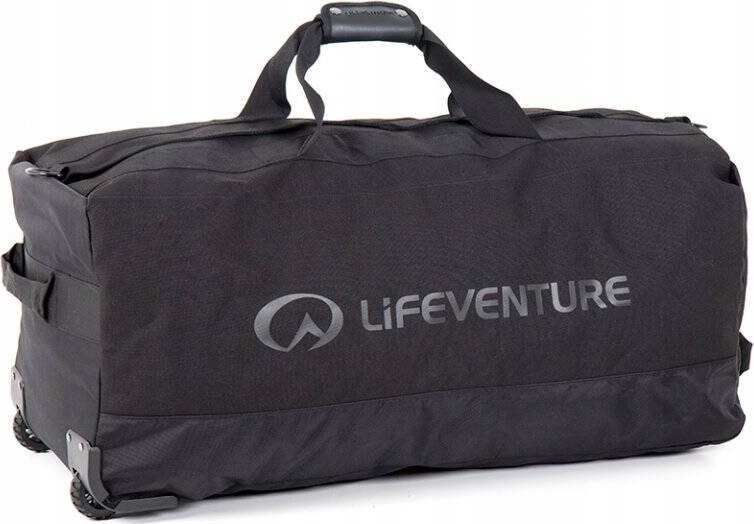 Lifeventure Expedition Wheeled Duffle, 120 Litre Roll-Base, Black
