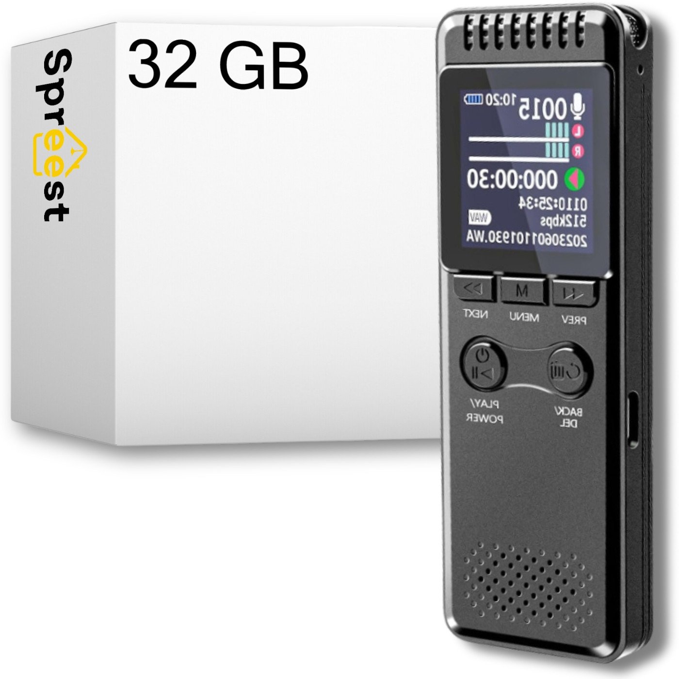 DYKTAFON SZPIEGOWSKI MINI CYFROWY PODSŁUCH MAŁY PENDRIVE 32GB PROFESJONALNY