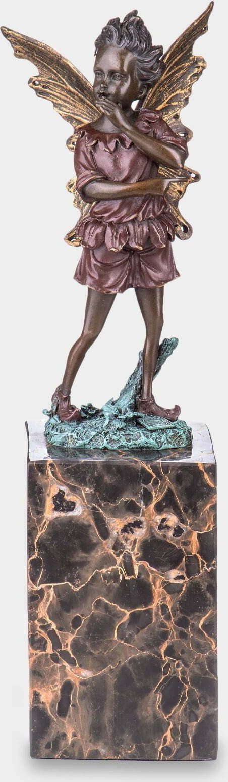 rzezbyzbrazu Kolorowy Elf Rzeźba z Brązu