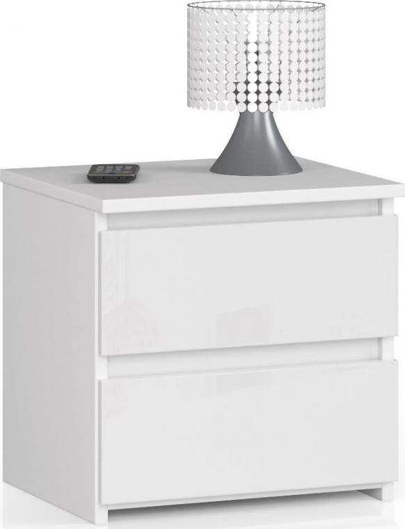 Fabryka Mebli Akord SZAFKA NOCNA CL2 40 cm BIAŁY AKRYL POŁYSK