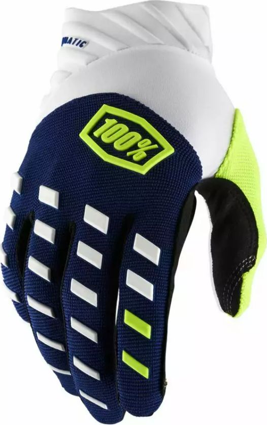 100% Rękawiczki 100% AIRMATIC Glove navy white roz. L (długość dłoni 193-200 mm) (NEW)