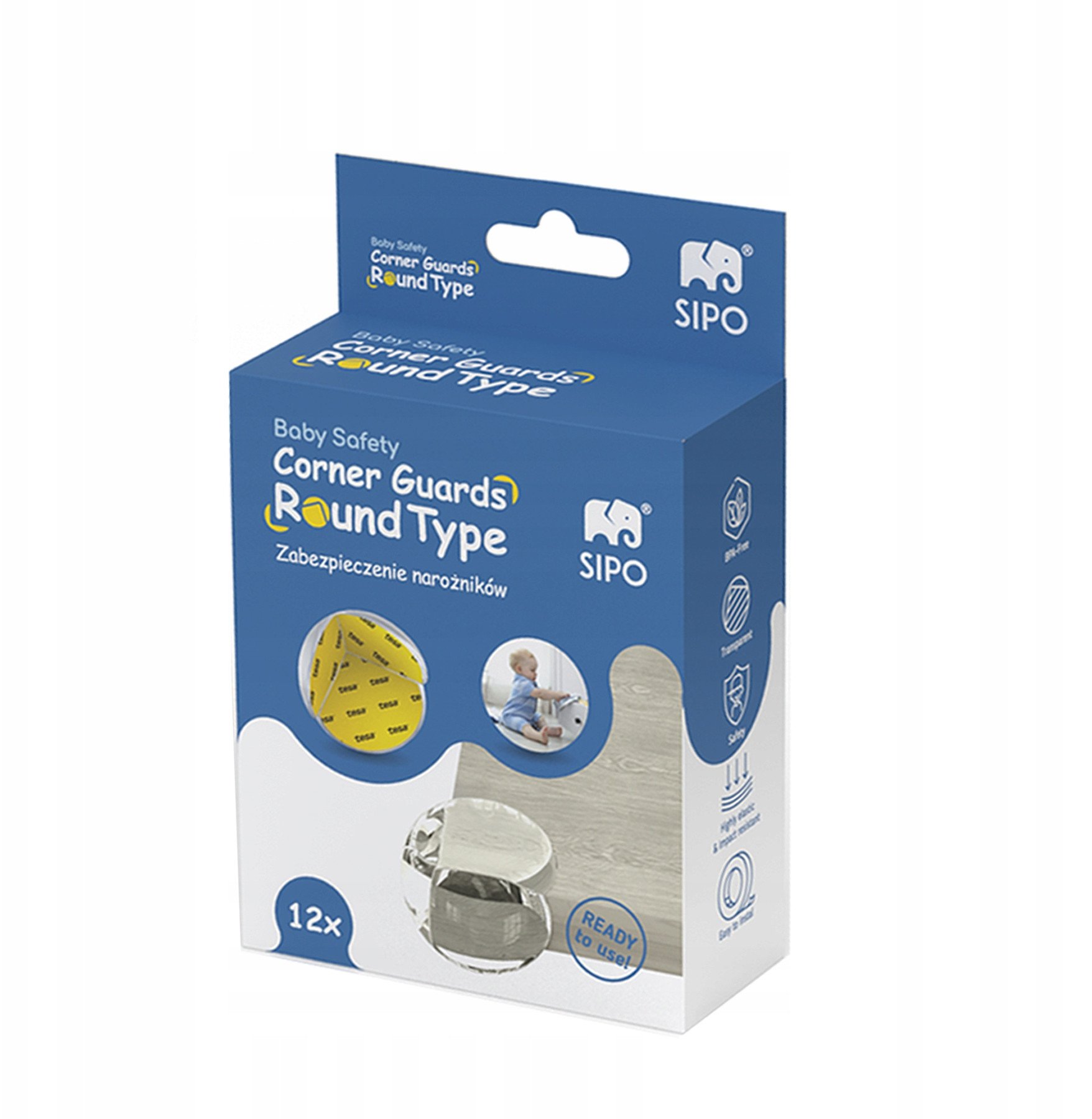 SIPO-SBS-EC51-12X SILIKONOWE NAROŻNIKI OKRĄGŁE