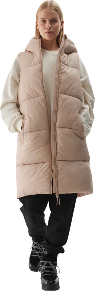 Kamizelka damska bezrękawnik 4F F143 beżowa 4FWAW24TVJAF143 83S M