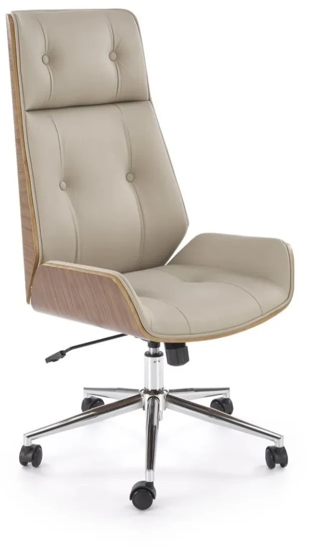 Fotel biurowy WEBSTER beżowy/orzechowy HALMAR