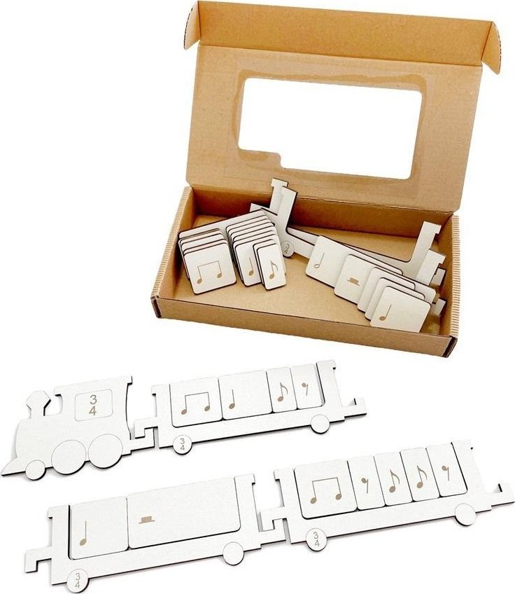 Takty ćwierćnutowe w metrum 3/4 Pociąg muzyczny