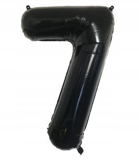 Balon Foliowy Na Hel CYFRA - 7 kolor CZARNY - 80CM