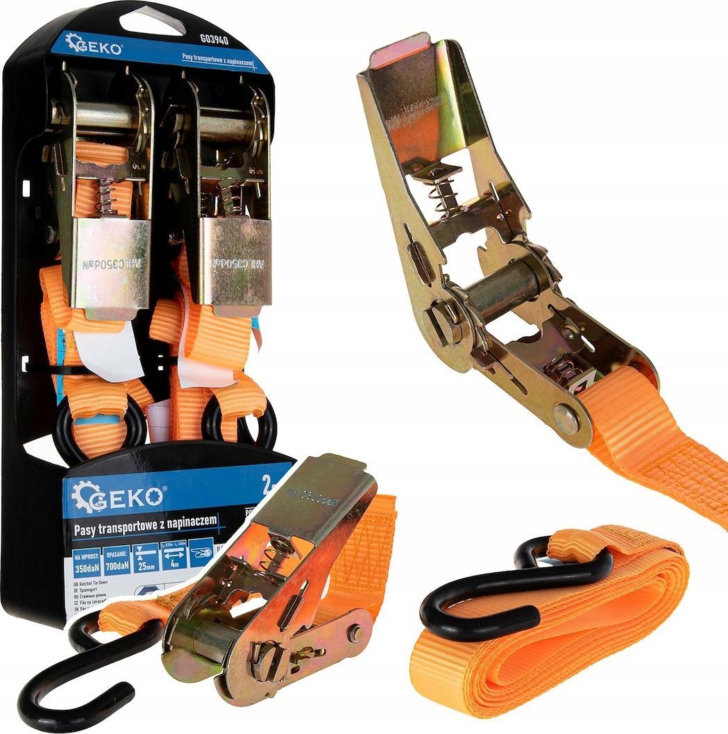 Pasy transportowe z napinaczem 4mx25mm 700kg 2szt. (10)