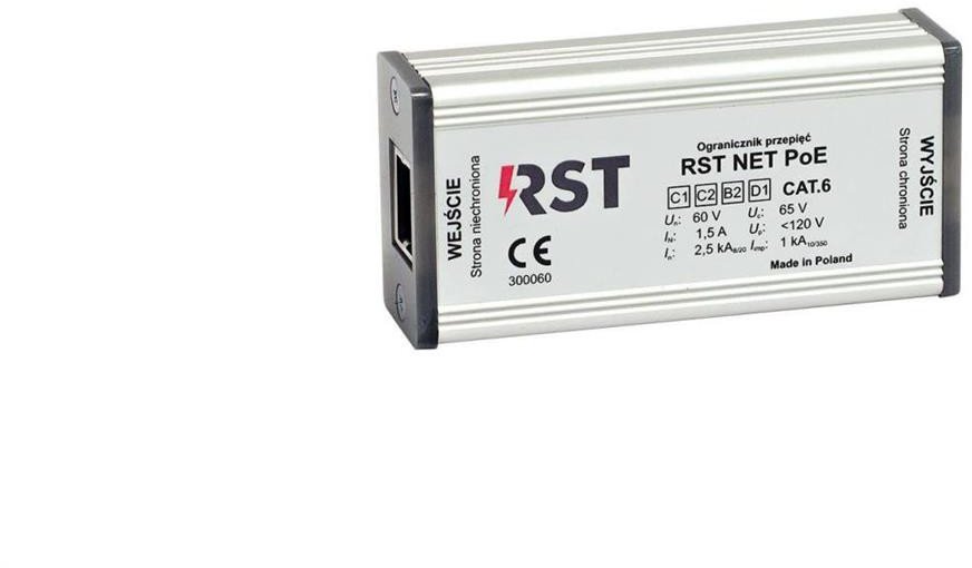 Ogranicznik przepięć do ochrony sieci LAN 1Gb, RST NET PoE 300 060
