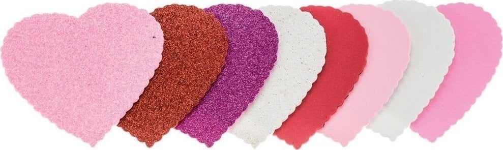 BREWIS Serca z pianki 10x10cm 8szt