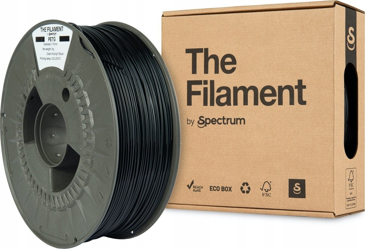 The Filament 3D filament, PETG, 1,75mm, 1000g, TF-24015, midnight black