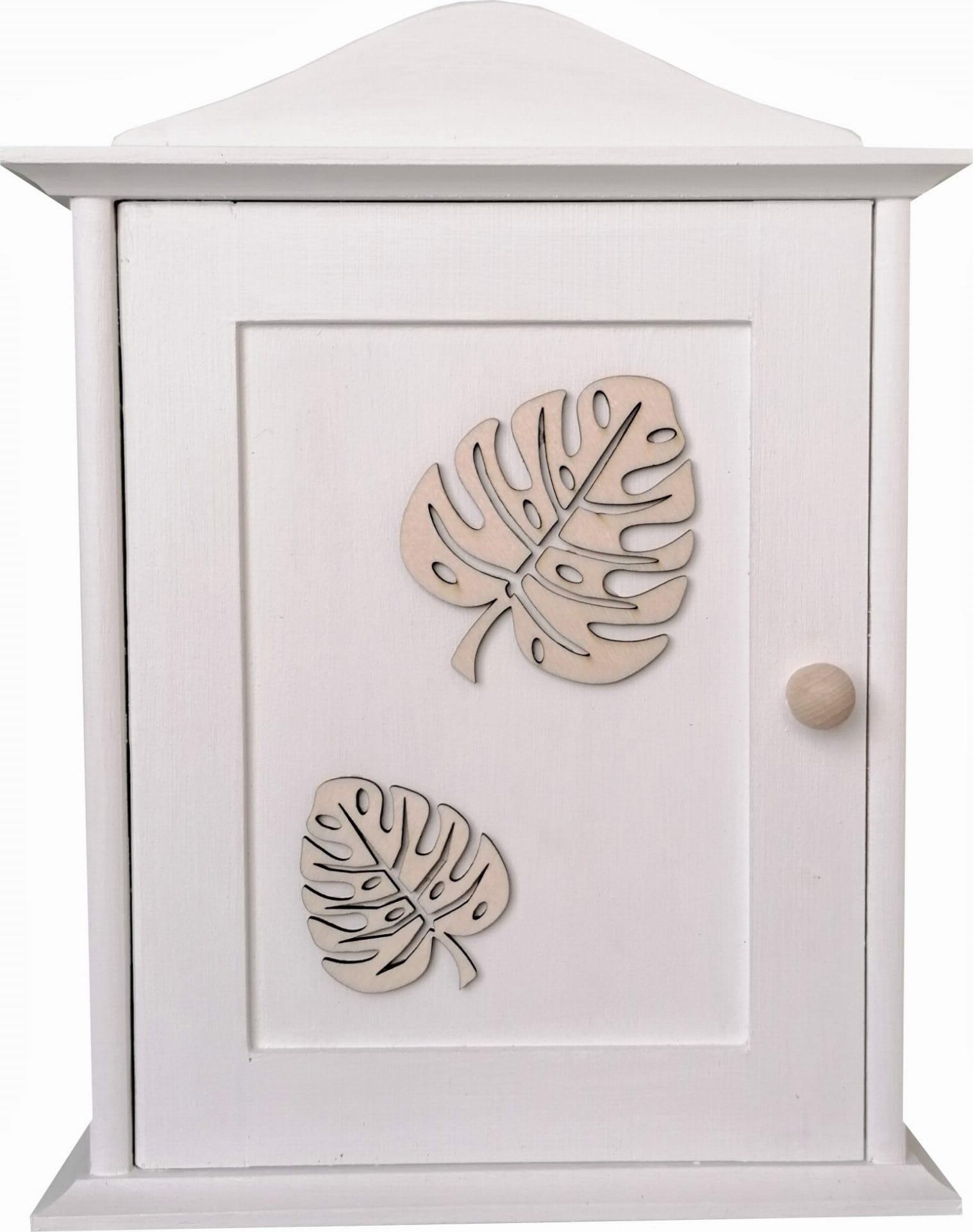 Prowansalska Manufaktura Szafka na klucze ażurowe liście-34